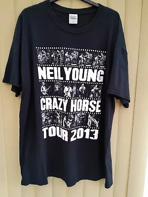 Buy Neil Young Crazy Horse Tour 2013 T Shirt  Size XL • 45£