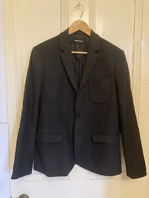 Buy Whistles Men Wool Fitted Blazer 3 Button Jacket 36 Grey Brown Check • 14.99£