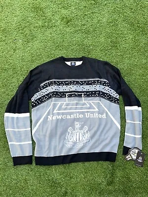 Buy Official Newcastle United FC Knitted Christmas Jumper Light Up Size XXL BNWT • 19.99£