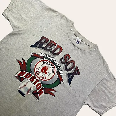 Buy Boston Red Sox VTG 90s Tshirt Mens Large Grey Logo7 1999 MLB Baseball Rd Desc • 14.99£