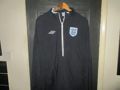 Buy England Umbro Half Zip Hooded Jacket Xl Blue • 20£