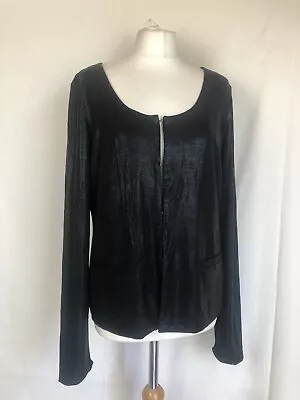 Buy Topshop Kate Moss Black Wet Look Snake Print Jacket Blazer UK 14 VGC • 28£