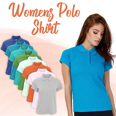 Buy Ladies Womens Polo Shirt 100% Cotton Workwear Top Catering Hospitality T-shirt • 5.99£