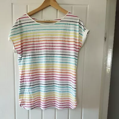 Buy Oasis Multicoloured Striped T-shirt Size M • 3£