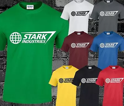 Buy Stark Industries Mens T Shirt Cool Fashion Comic DC Film Iron Big Bang Theory • 7.99£