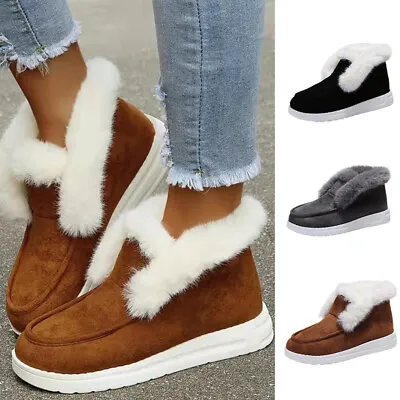 Buy Ladies Winter Warm Moccasin Faux Fur Lined Womens Comfy Snug Slippers Shoes Size • 15.99£
