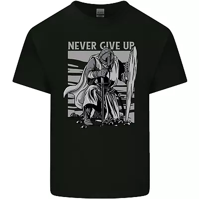 Buy Teutonic Knight Never Give Up Crusader Gym Kids T-Shirt Childrens • 8.49£