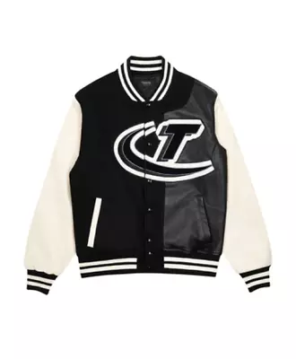 Buy Trapstar Hyperdrive T Chenille Varsity Jacket - Black/white, Size Large • 129.99£