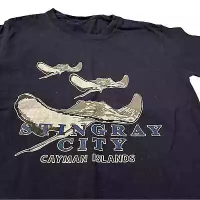 Buy Navy Blue Stingray City, Cayman Islands T-shirt Size Small/Medium • 5.67£