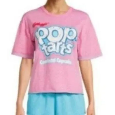 Buy Kellogg’s Pop Women's Tarts Pink Confetti Sprinkles Graphic Tees Size Small • 6.63£