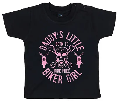 Buy Baby Biker T-Shirt  Daddy's Little Biker Girl  Motorcycle Sons Anarchy Motorbike • 10.95£