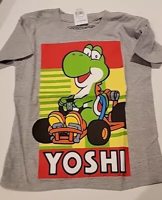 Buy Super Mario Brothers Yoshi Nintendo Video Game Gray T-Shirt Youth Size XS • 7.89£