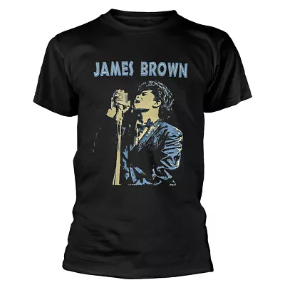 Buy James Brown Holding Mic Black T-Shirt NEW OFFICIAL • 16.59£