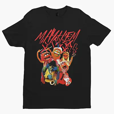 Buy Mayhem T-Shirt - Muppets Funny Retro Animal Cartoon Drummers Band • 11.99£