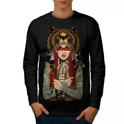 Buy Wellcoda Old Bear Spirit Fashion Mens Long Sleeve T-shirt,  Graphic Design • 24.99£