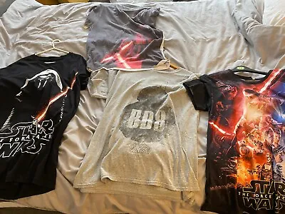 Buy 4 Used Star Wars Mens T Shirt Clothes Job Lot Bundle Disney Various Sizes • 5.99£