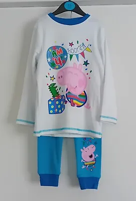 Buy Boys Peppa Pig   I Am 4   Birthday Pyjamas Age 4-5 Years Bnwt • 6.45£