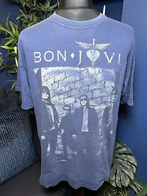 Buy Vintage Bon Jovi 2011 Tour Crew Neck T-Shirt Mens XL Blue Fruit Of The Loom • 24.99£