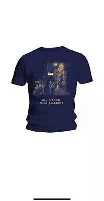 Buy David Bowie T Shirt Ziggy Stardust Official Navy Mens T Shirt New Without Tags • 12£