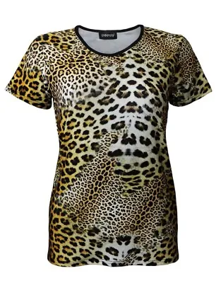 Buy Premium Classic Wild Leopard Skin Animal Print T-Shirt Top Size 8-22 Alternative • 17.83£