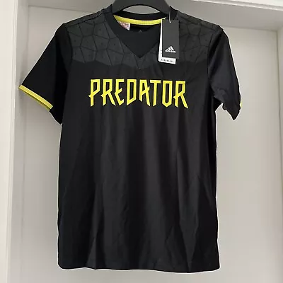 Buy Adidas Predator Football Shirt  Black Yellow 11-12 Years - Brand New • 10£