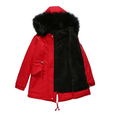 Buy Womens Quilted Parka Hooded Ladies Thick Winter Warm Coat Long Jacket Outwear • 36.99£
