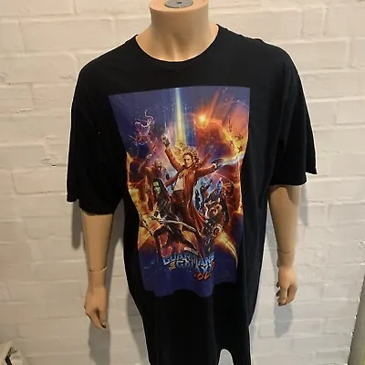 Buy Marvel Guardians Of The Galaxy Volume 2 Movie Poster Distressed Adult TShirt 3XL • 15.85£
