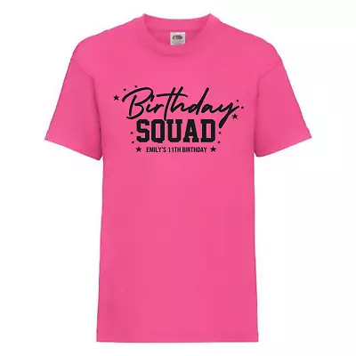 Buy Personalised Birthday Squad/Birthday Girl, Party T-Shirts - Birthday Celebration • 11.99£