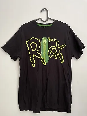 Buy Rick And Morty Tshirt Green Black Pickle Mens Size M • 10£