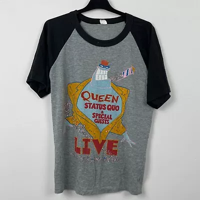 Buy Vintage 1986 Queen Magic Tour Rare 80s Band Baseball T-Shirt L 0501 • 35£