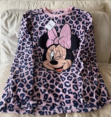 Buy Disney Mickey Minnie Mouse Ladies Cosy Fleece Pyjamas Women's PJ's Large 16-18 • 19.99£