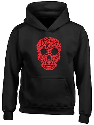 Buy Red Skull Childrens Kids Hooded Top Hoodie Boys Girls Gift • 13.99£