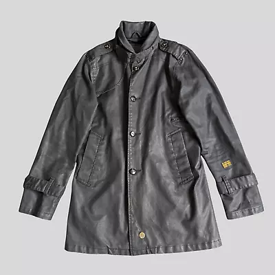 Buy G Star Raw Originals Denim Jacket 3301 Men Medium Black Cotton Military Buttons • 44.83£