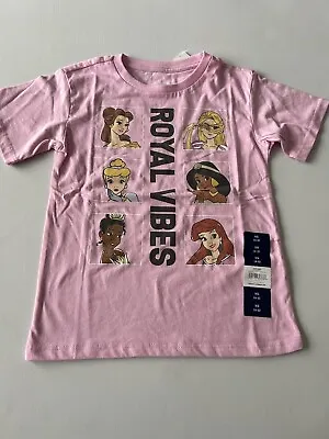 Buy Disney Princess Royal Vibes Girls TShirt Size 4/5 NWT • 8.76£