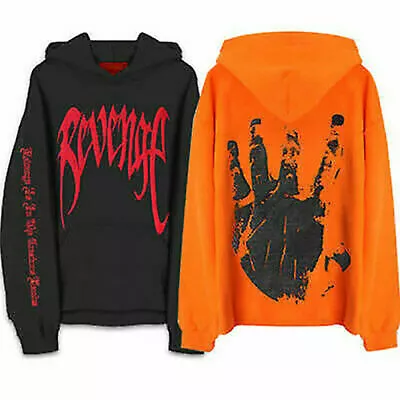 Buy Revenge 'kill' Hoodie Tops Mens Black Orange - Xxxtentacion Bad Comfort Forever. • 19.90£