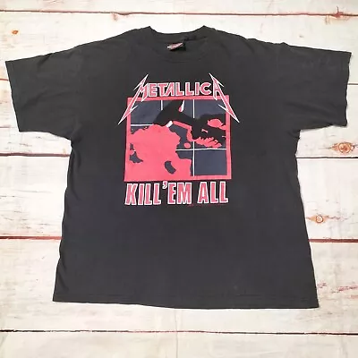 Buy Vintage Metallica Shirt  Kill ‘Em All Ride The Lightning T-shirt 2003 Size XL • 137.37£