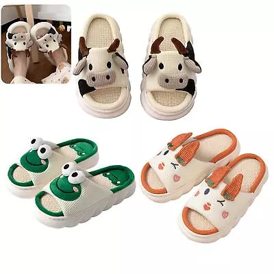 Buy Cute Cartoon Frog Sandals Soft Anti-slip Shoes Warm Indoor Slippers Women Men • 10.82£