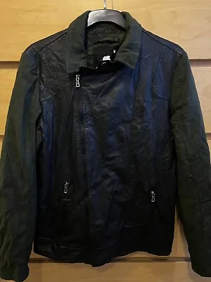 Buy Mens American Stitch Faux Leather Jacket ~ M ~ • 29.95£