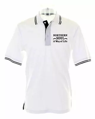 Buy NORTHERN SOUL A WAY OF LIFE TIPPED POLO T-SHIRT - Keep The Faith Mod • 21.95£