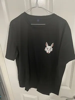 Buy Shein Mens Large Black T Shirt With Cartoon Design On Front And Back • 3£