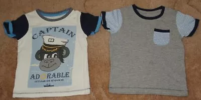 Buy Matalan Boys' 2 Pack Captain Adorable Short Sleeve T-Shirts, Age 2-3 • 4.99£