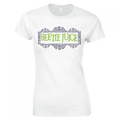 Buy Beetlejuice  Logo  Ladies Skinny Fit T-shirt • 12.99£
