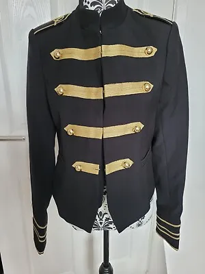 Buy BNWT Ladies Drummer Jacket Size Small Black And Gold  • 11.99£