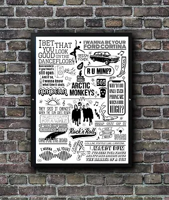 Buy Arctic Monkeys Poster Song Lyric Print Doodle Art Wall Hanging Gift Idea Merch • 10.95£