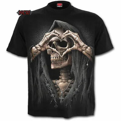 Buy SPIRAL DIRECT DARK LOVE T-Shirt/Tattoo/Skull/Goth/Rock/Metal/Reaper/New/Top/Tee • 22.99£