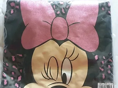 Buy Disney  Ladies Minnie Mouse Hoody - Dark Grey & Pink Animal Cheetah Print 12-14 • 15£