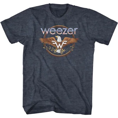 Buy Weezer W Logo With American Eagle Emblem Men's T Shirt Rock Music Merch • 44.14£