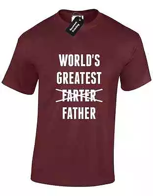 Buy Worlds Greatest Farter Father Mens T Shirt Humorous Best Dad Trump Shart Gift  • 8.99£