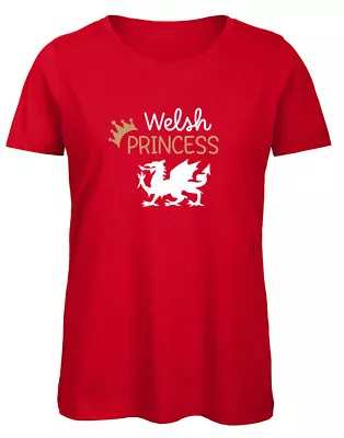 Buy Welsh Princess Ladies Women's T Shirt Top St David's Day Welsh Rugby Up 8-18 • 9.99£