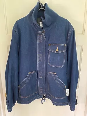 Buy Mens Lined Denim Jacket With Fleece Collar Size Small. • 17£